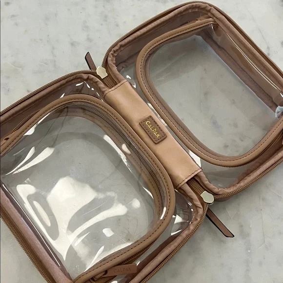 CALPAK clear small cosmetics case in Caramel - Picture 6 of 8